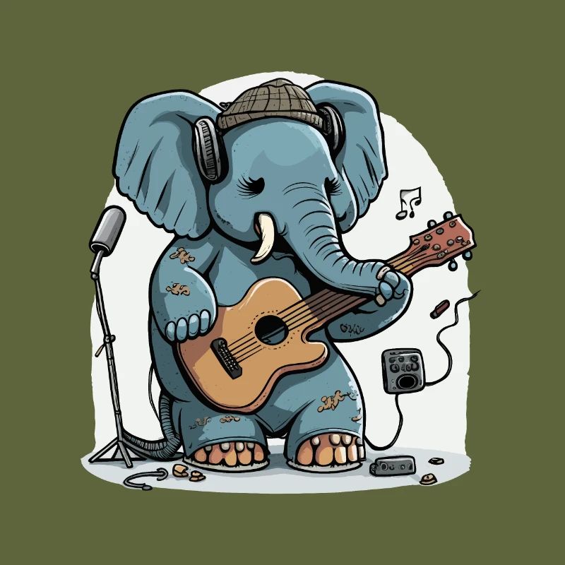 Guitar-Playing Elephant