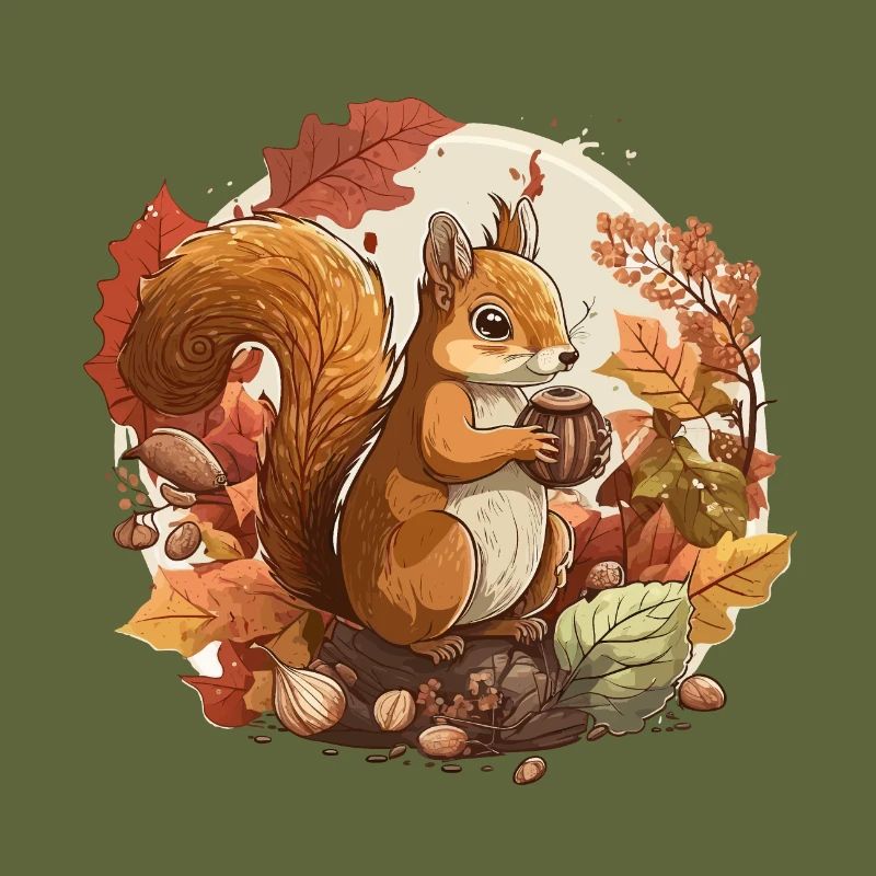 Eichhörnchen-Ernte