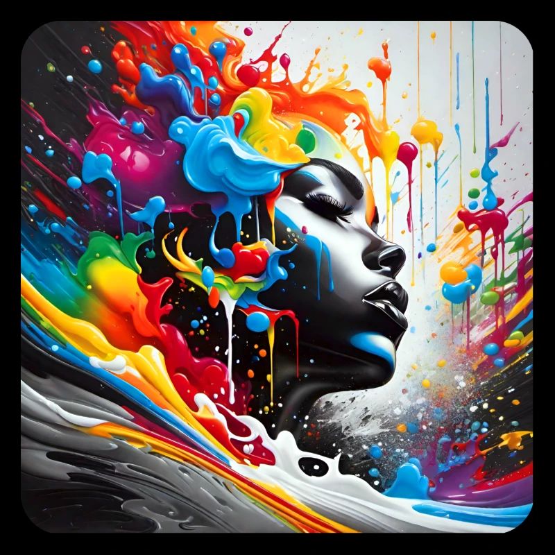 Femme dans le style graffiti