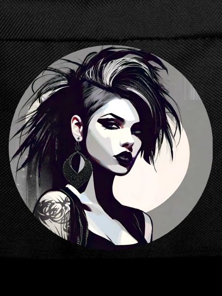 Cool gothic girl with tattoos