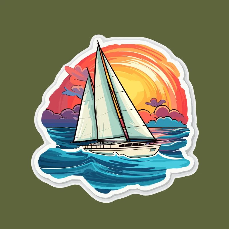Segelboot - Illustration