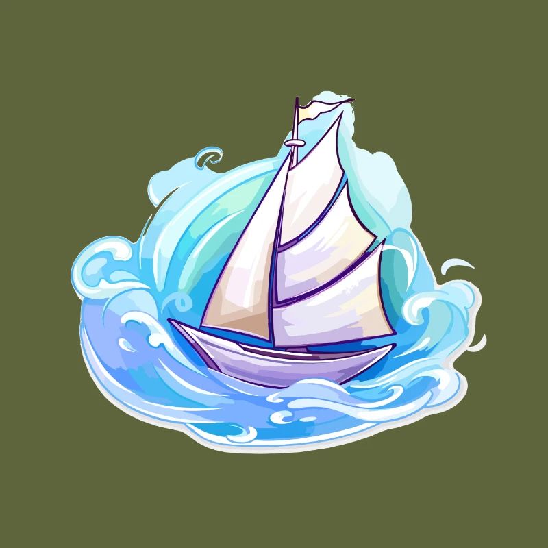 Segelboot - Illustration