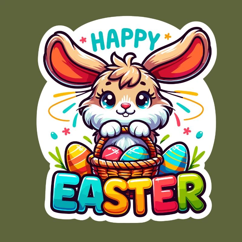 Happy Easter - Easter Bunny Illustration