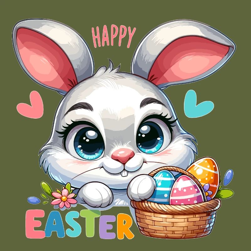 Happy Easter - Easter Bunny Illustration