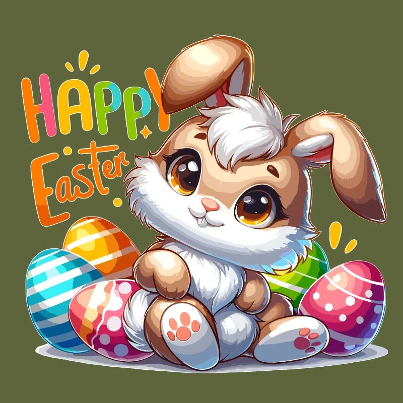 Happy Easter - Easter Bunny Illustration