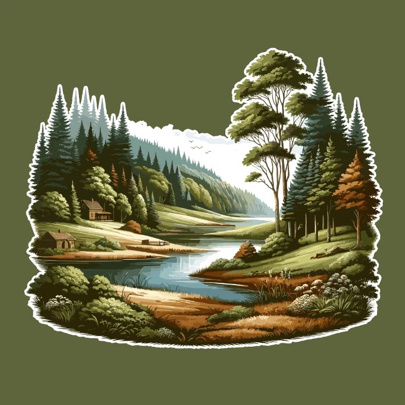 Landschaft - Illustration