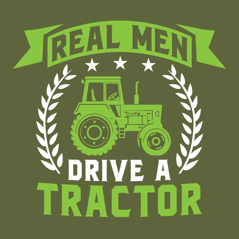 real men drive a tractor gift for farmer