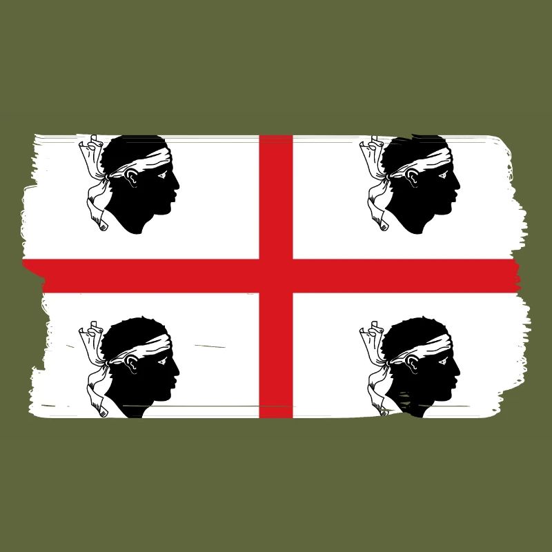 Drapeau de la Sardaigne Drapeau sarde Drapeau de la Sardaigne