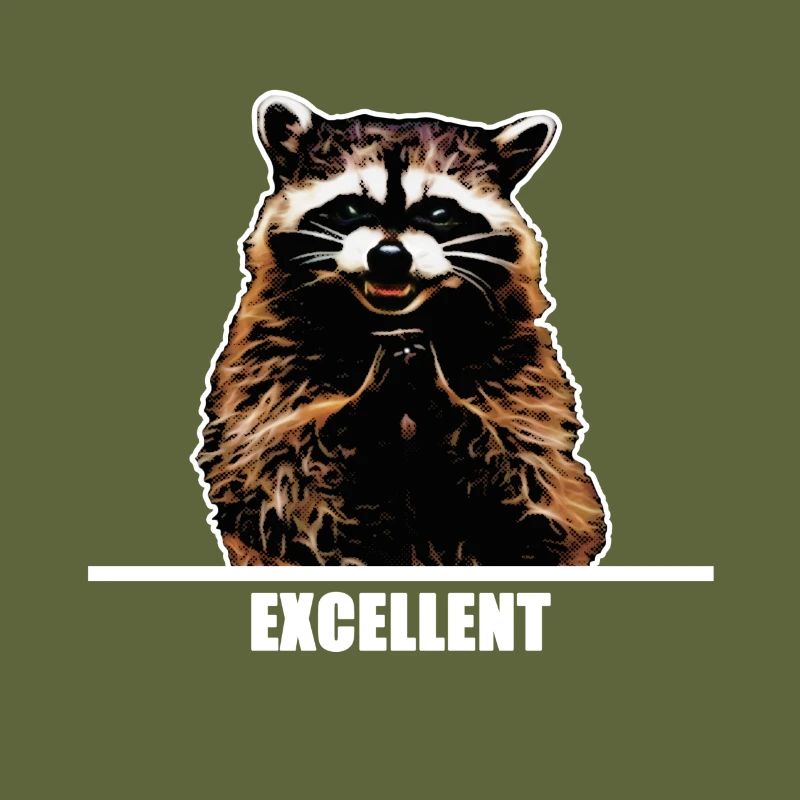 Evil Raccoon for dark clothes