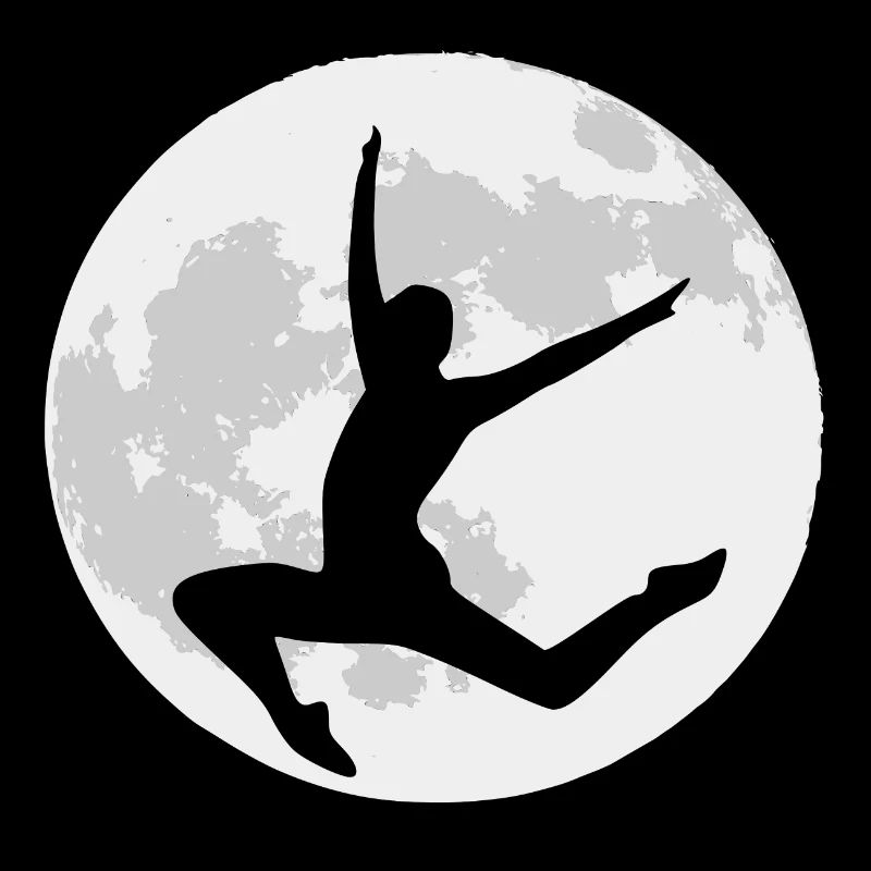 Danseur danse avant la pleine lune