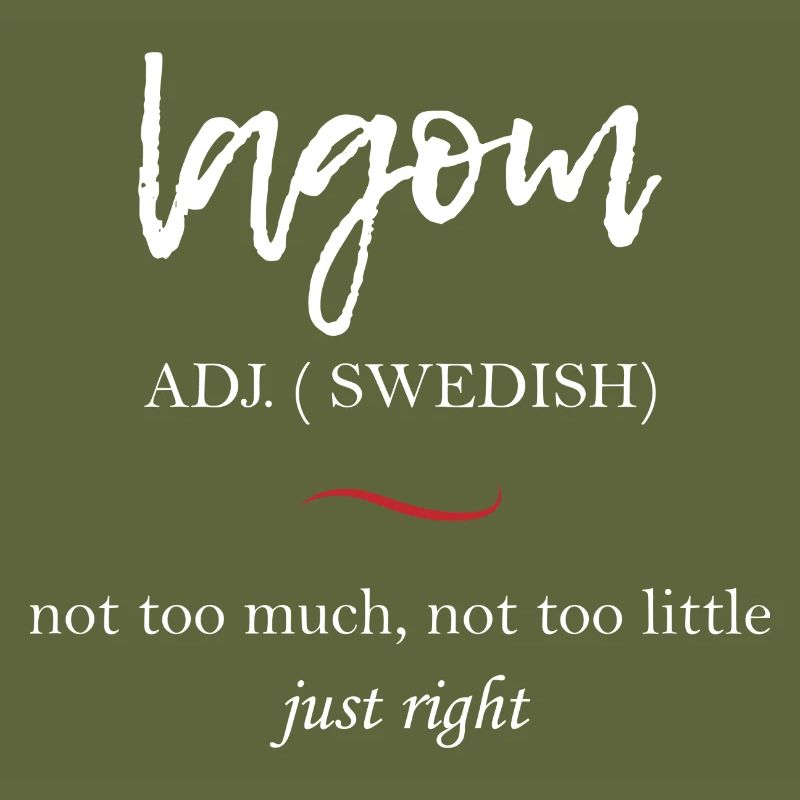 Lagom Swedish saying gift