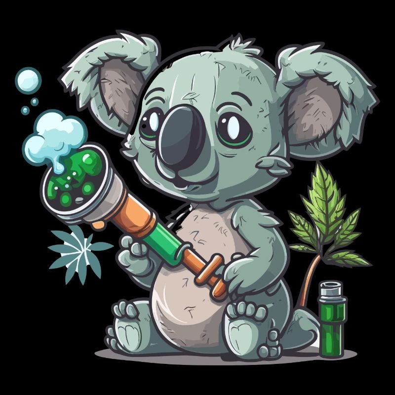 Bong-blasender Koala
