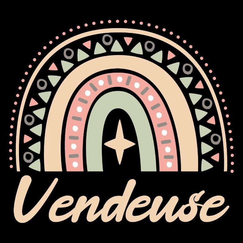 Cadeau Vendeuse. Boho Rainbow vendeuse.