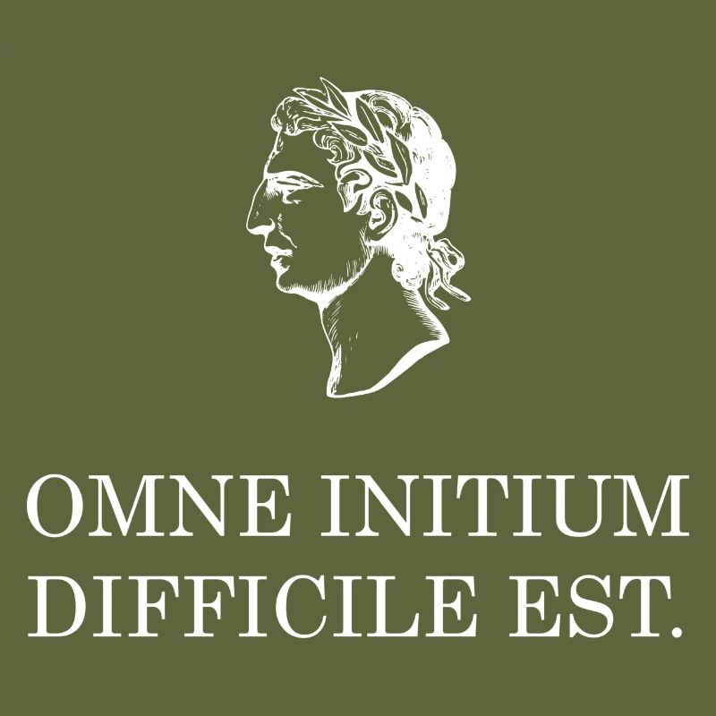 tout début est difficile latin blanc