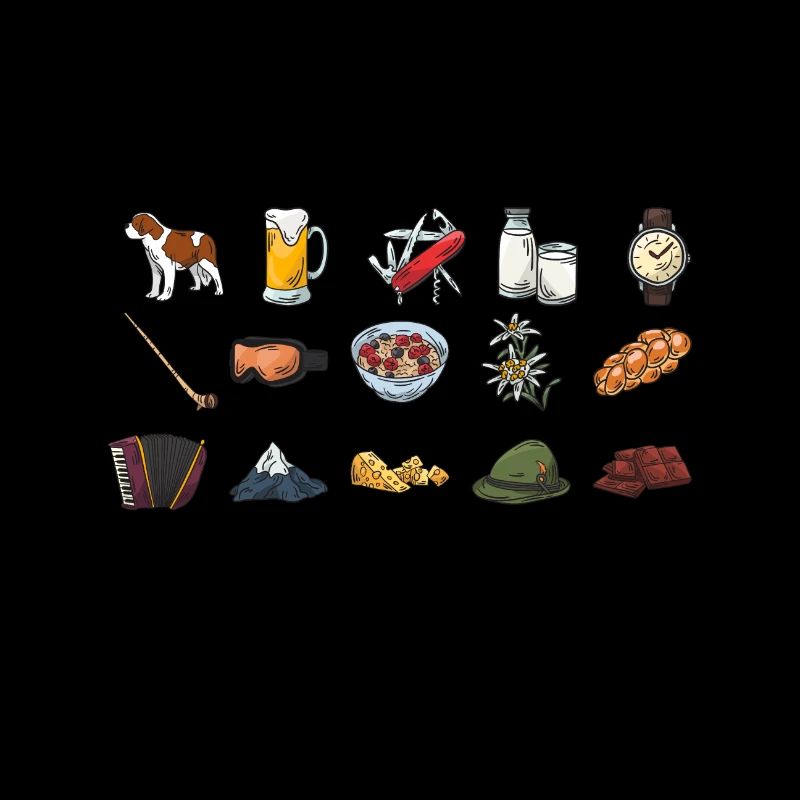 Schweiz Symbole - Schweizer Elemente