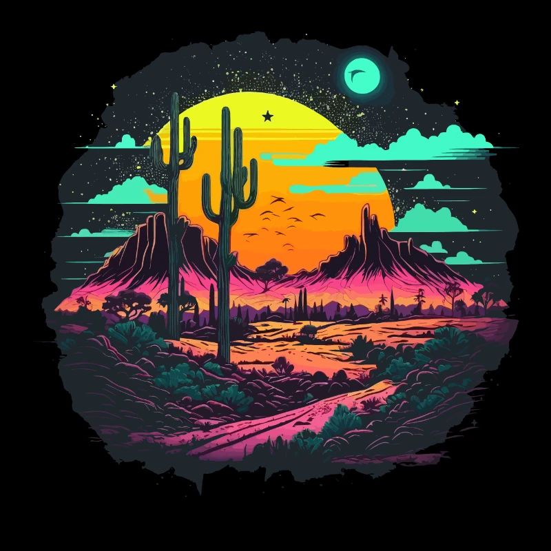 Vaporwave Desert