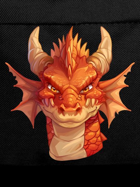 Cartoon Dragon Head Portrait