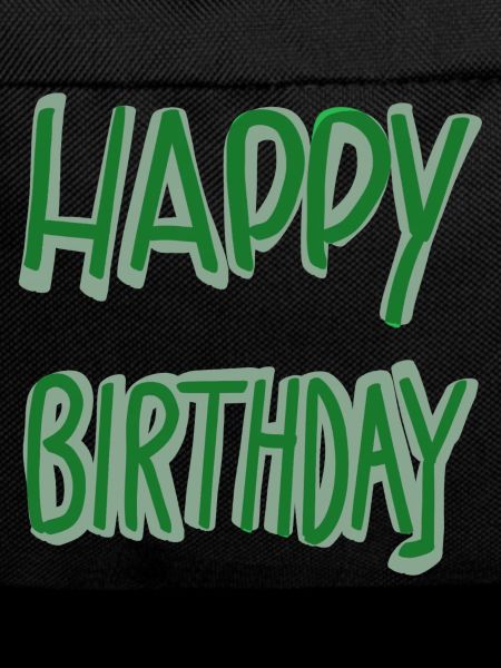 Green Happy Birthday Lettering