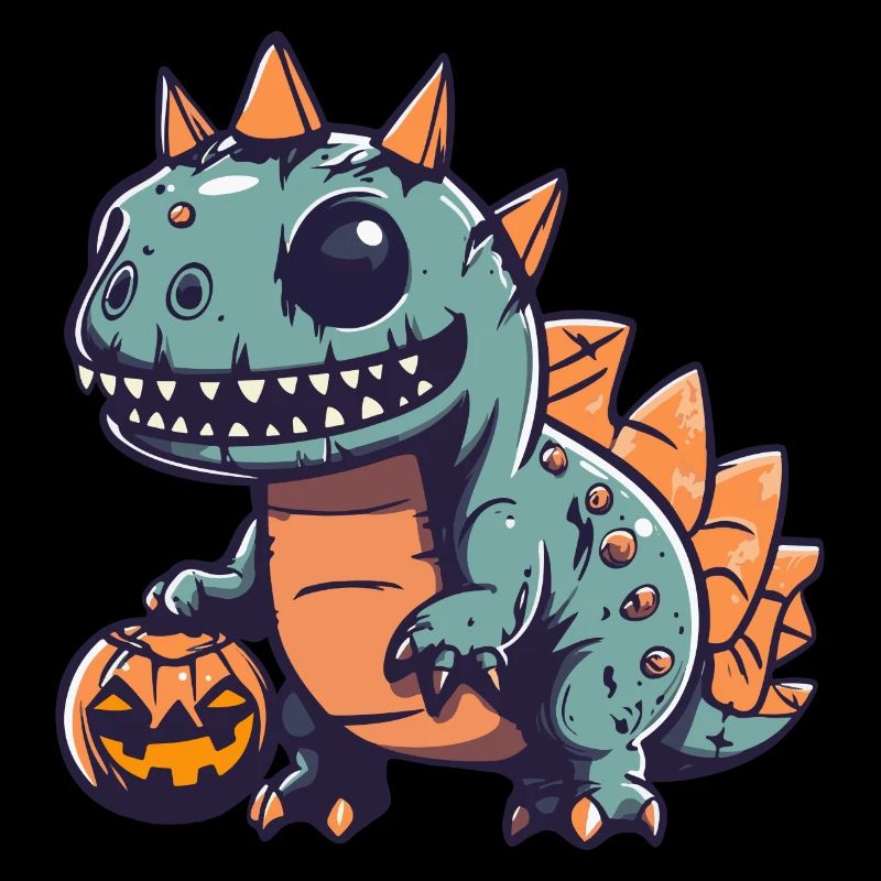 Dinosaur stegosaurus Halloween Zombie
