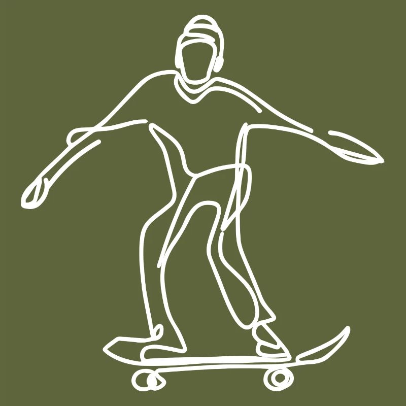Skateboarder Drawing