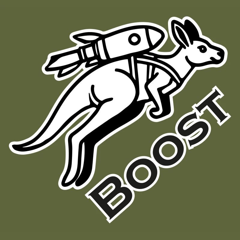 Kangaroo With Jetpack - Boost Design