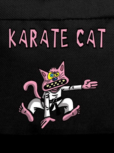 Karate and pink cat