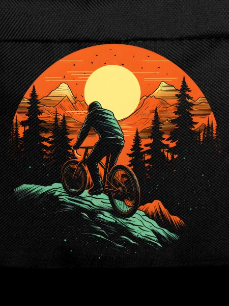 Mountain biking illustration