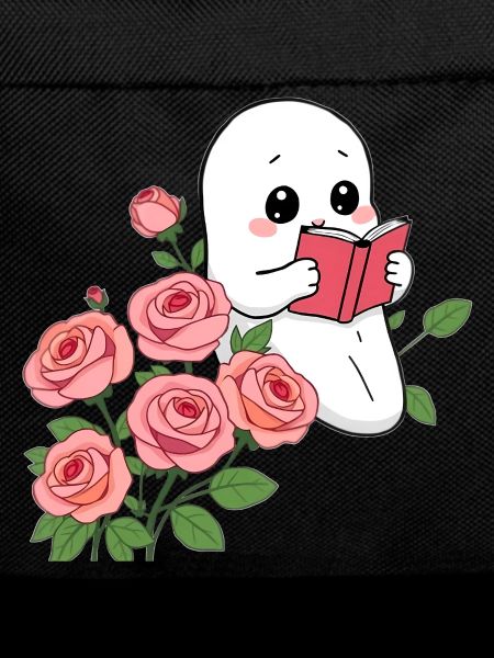 Ghost reads a book