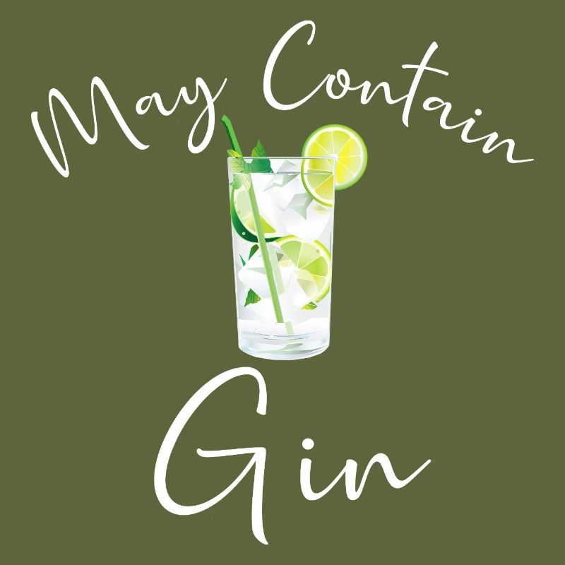 Gin Drinker Bartender MAY CONTAIN GIN SAYING
