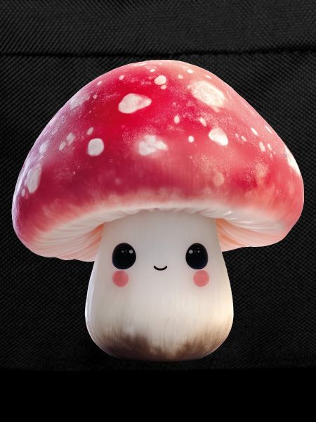 Mushroom Kawaii with Face