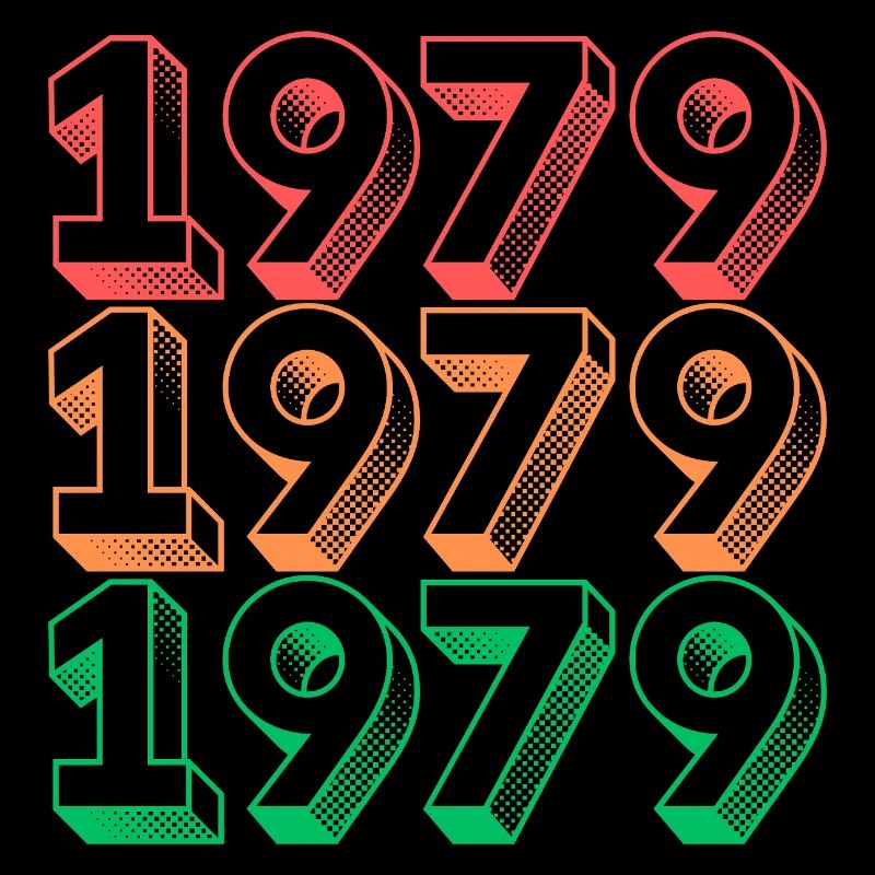 Neon Retro 1979 Year Design