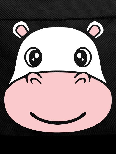Nilpferd Kopf Gesicht Maske Lächeln