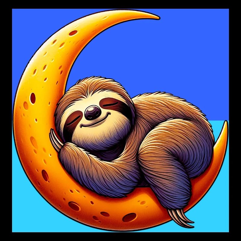 Sloth sleeps on the Moon
