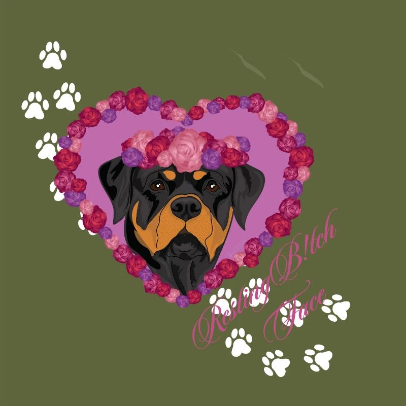 Ruhender Rottweiler mit Gesichtsgesicht