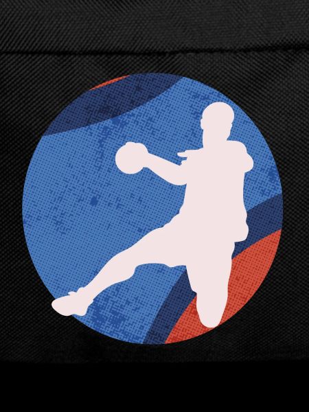Basketball silhouette in retro pop