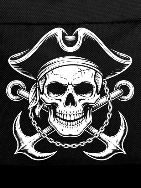 Pirate skull with anchor