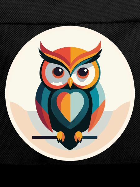 Moderne Eule – Farbige Tierillustration