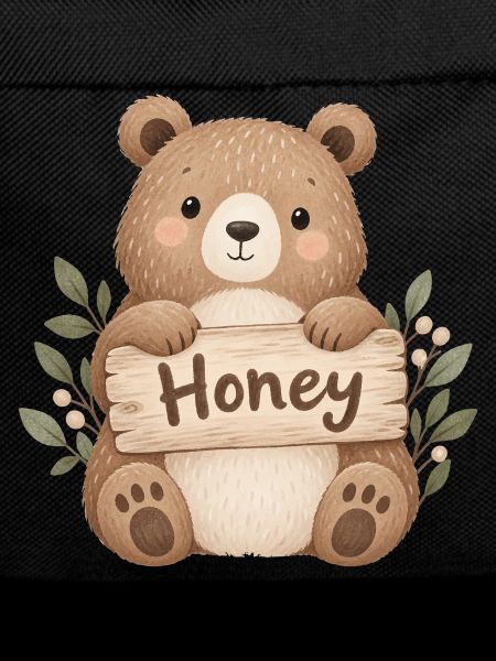 Niedlicher Bär mit Honey-Schild