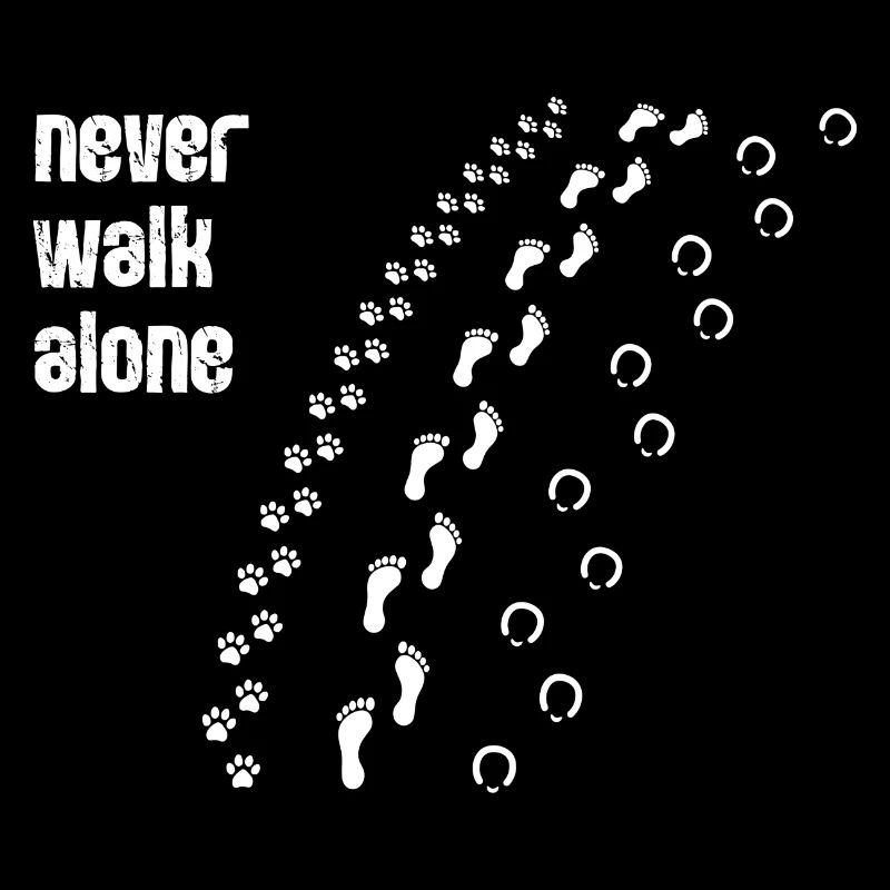 Never walk alone Pferd Geschenk Hobby Dressur