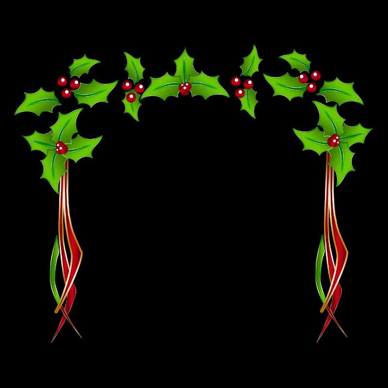 Christmas Holly frame