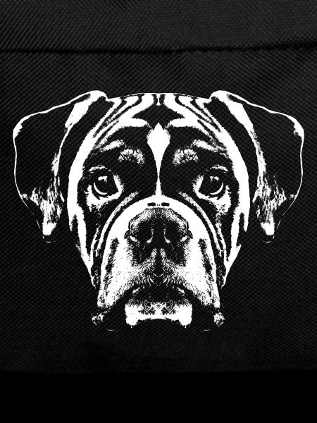 Boxer / head / dog / graphic / white