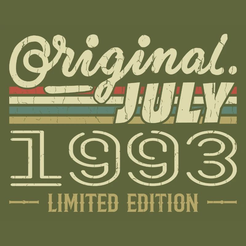 Juli 1993 Original Geburtstagsgeschenk 1993