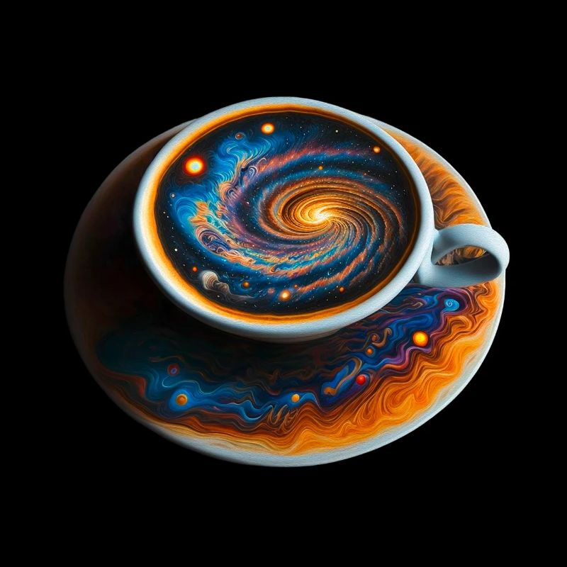 Space Coffee Galaxy Delicious
