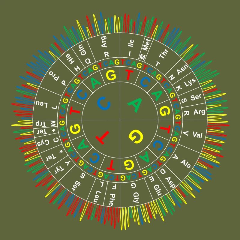 Sanger Codon Circle (dark background)