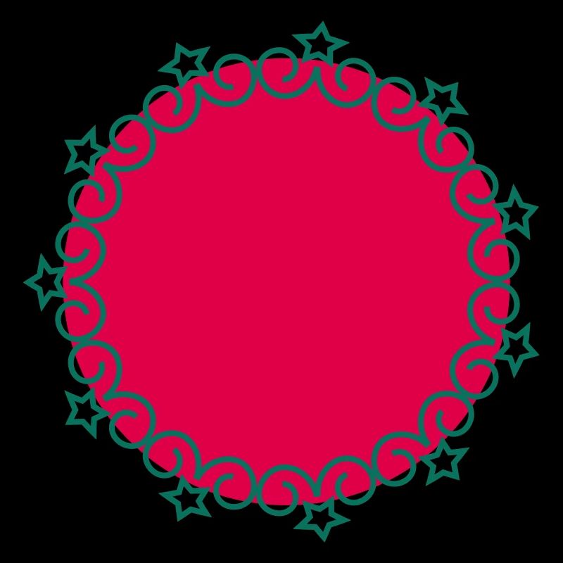 Circle star border frame