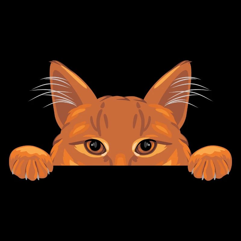 Peeking Ingwer Katze