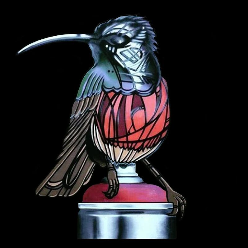 Vogel auf Spraydose