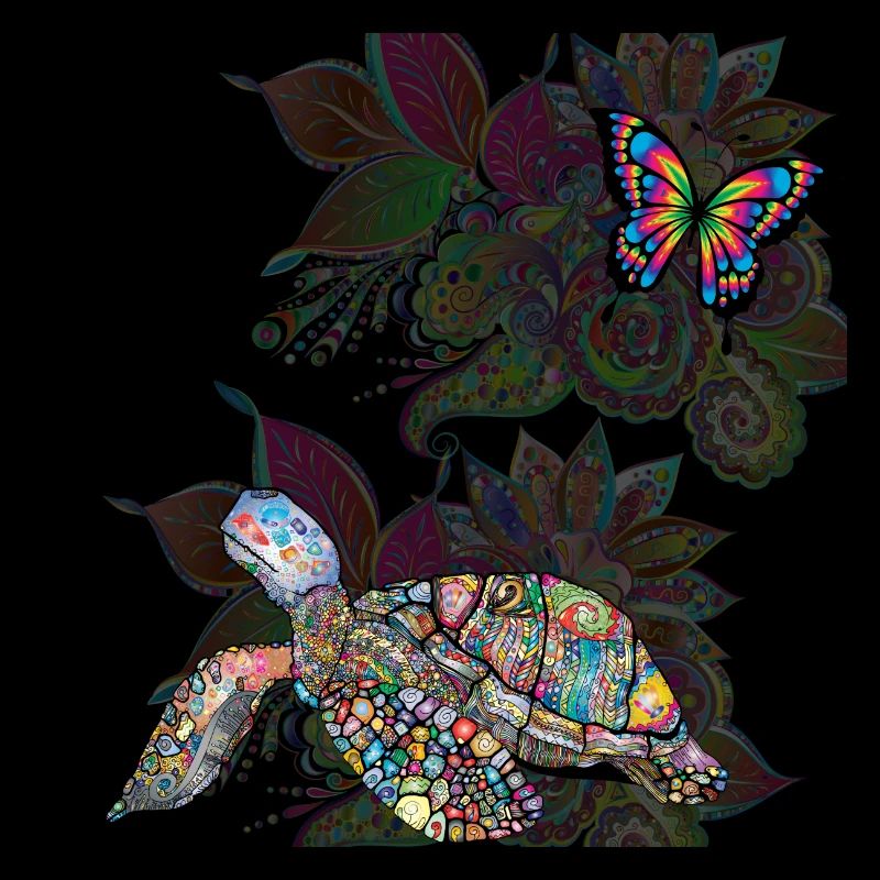 turtle and butterfly