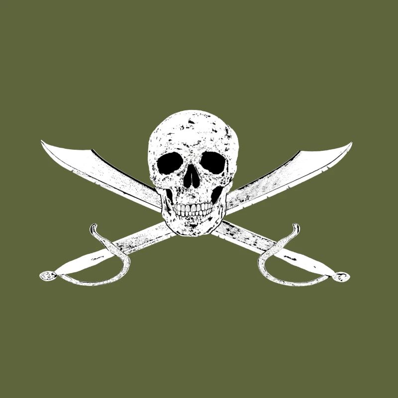Drapeau de pirate "Jolly Roger" avec des épées