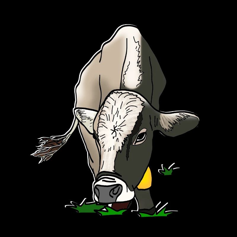 grazing cow